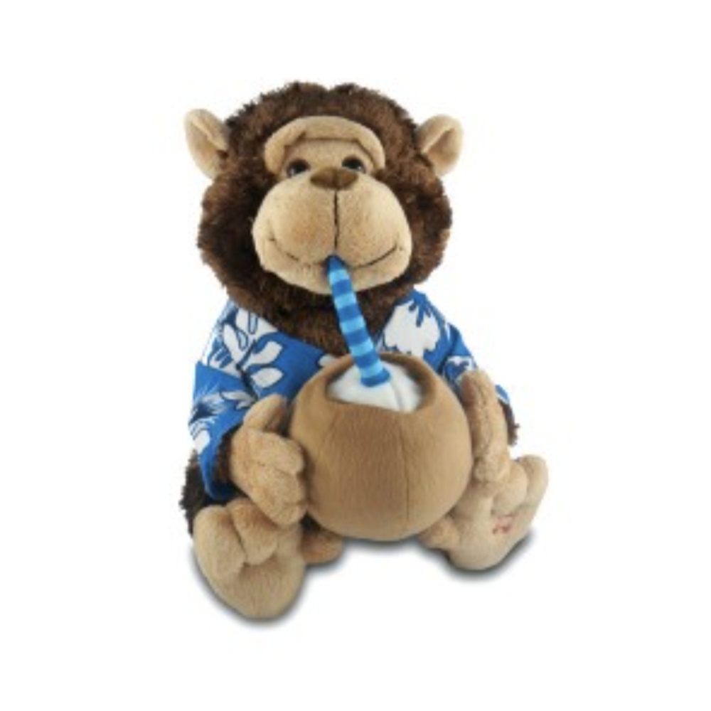 CUDDLE BARN* 'MONTY' animated singing drinking monkey, sings 'Pina Colada' song